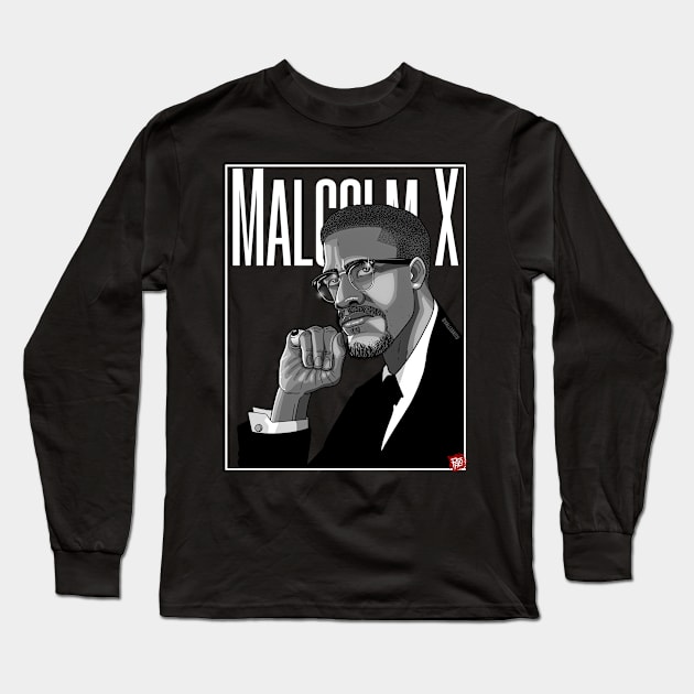 Malcolm X - PB Long Sleeve T-Shirt by Vallegrito